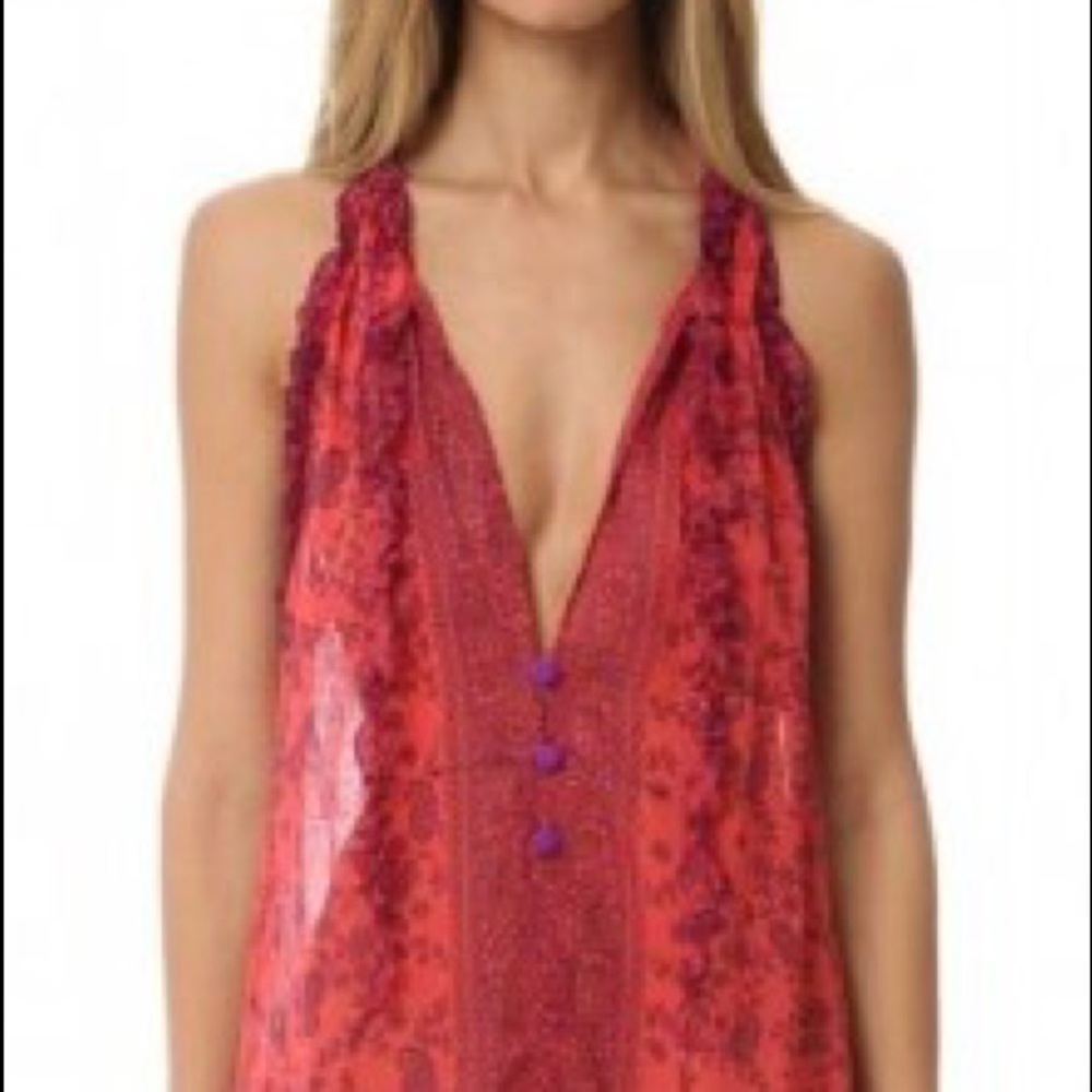 Poupette St Barth Ruffle Dalia Top New With Tags
